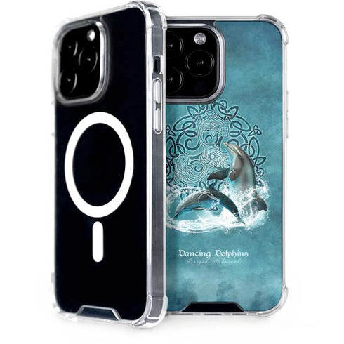 Dolphin Celtic Knot by Brigid Ashwood iPhone Cases